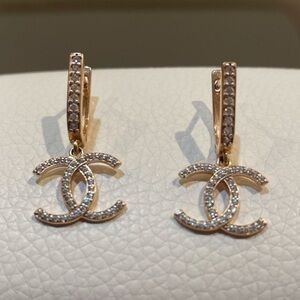 Chanel Drop Gold Earrings